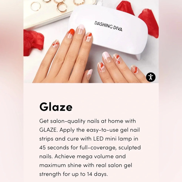 2 Dashing Diva Glaze Holiday Christmas Nail Strips- Silver Bells Yuletide Magic - Picture 11 of 11